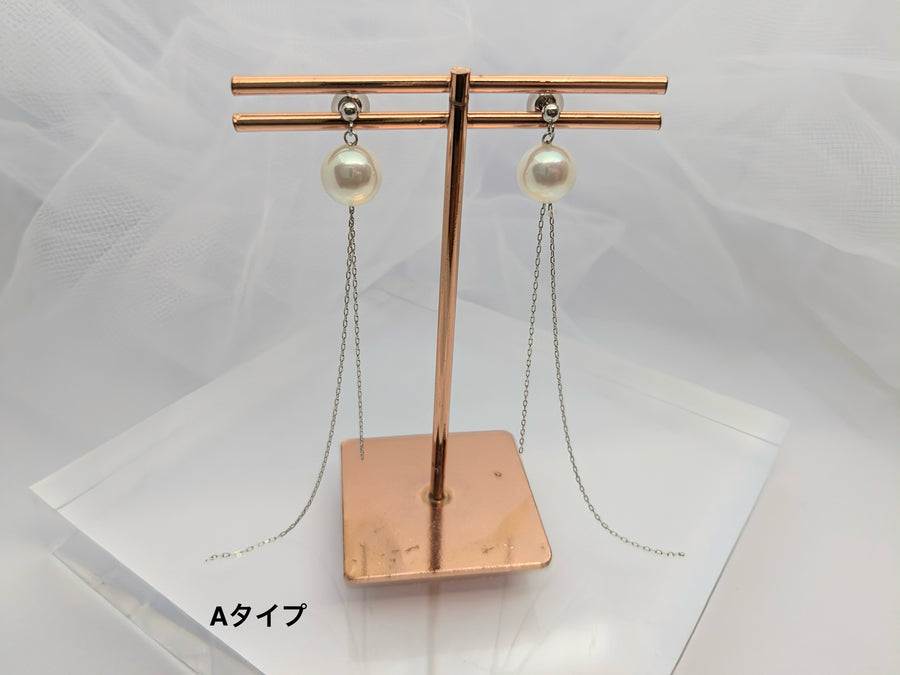 プラチナチェーンピアス