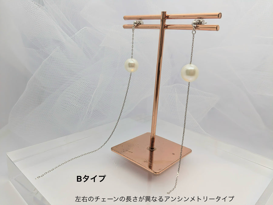 プラチナチェーンピアス