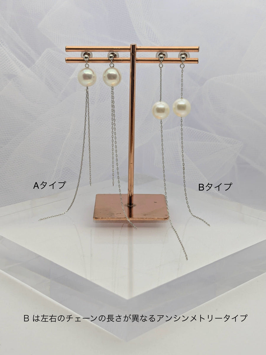 プラチナチェーンピアス