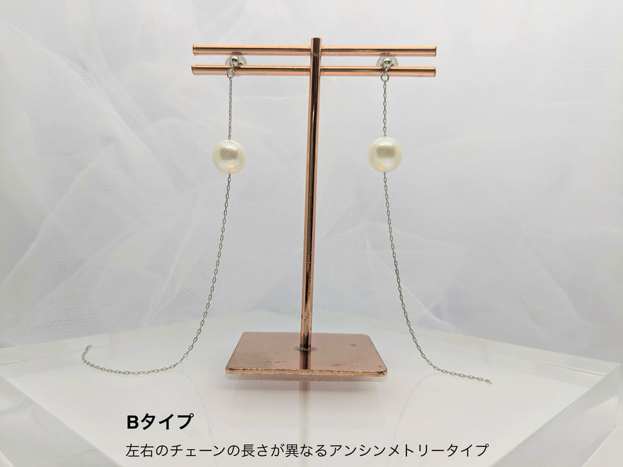 プラチナチェーンピアス