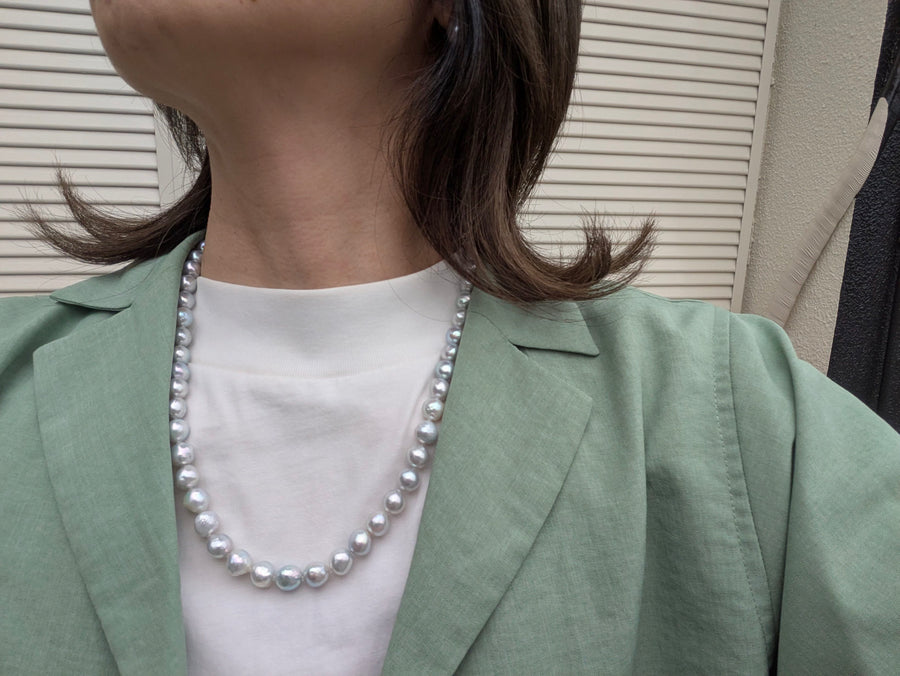 No.25フォーマル1311 バロックネックレス　9㎜　55㎝