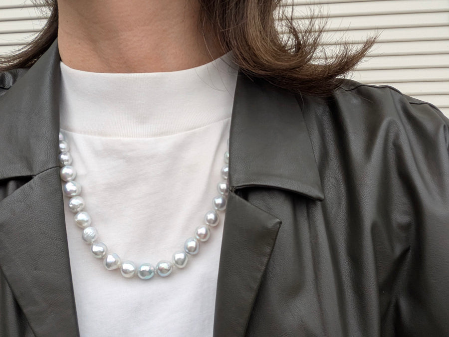 No.25フォーマル1311 バロックネックレス　9㎜　55㎝