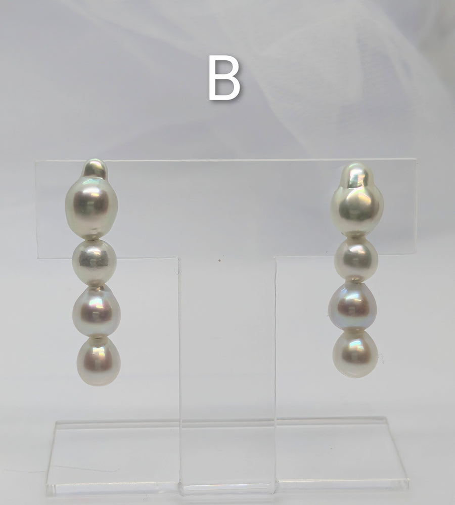 Feather baroque earrings