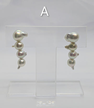 Feather baroque earrings