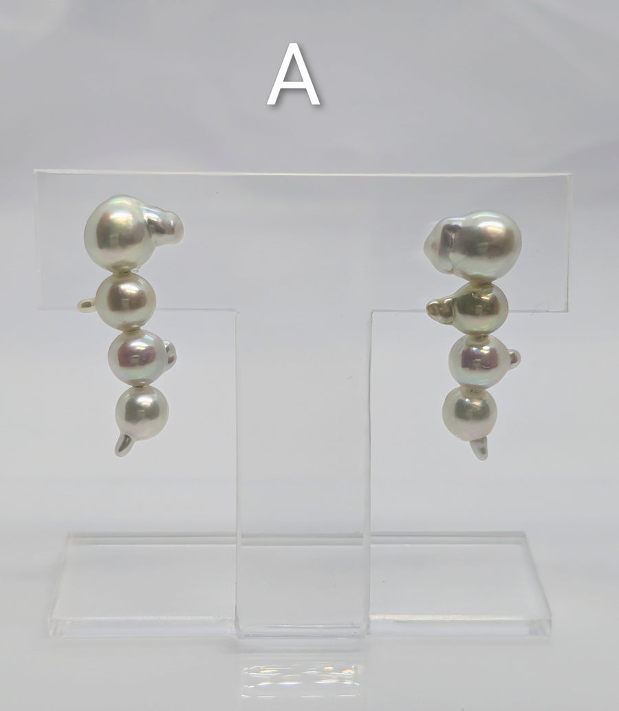 Feather baroque earrings