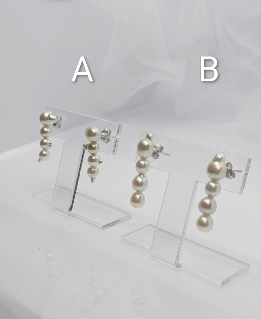 Feather baroque earrings