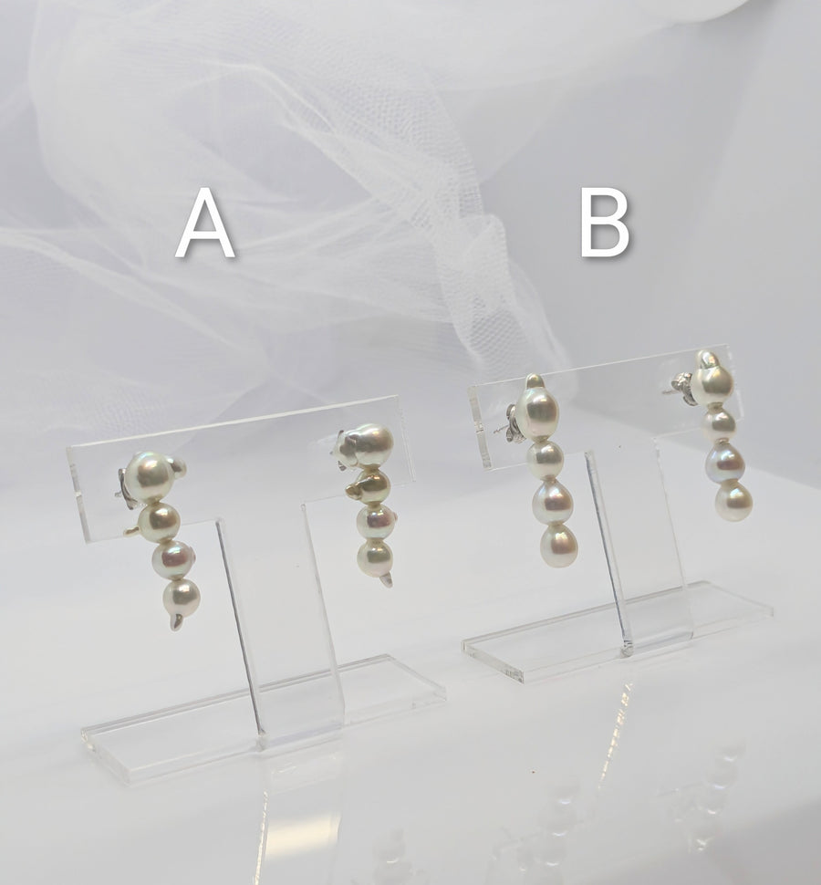 Feather baroque earrings