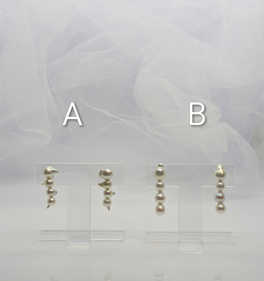 Feather baroque earrings