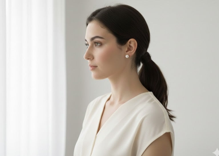 Ray 1 pearl earrings size 7.0-8.5mm