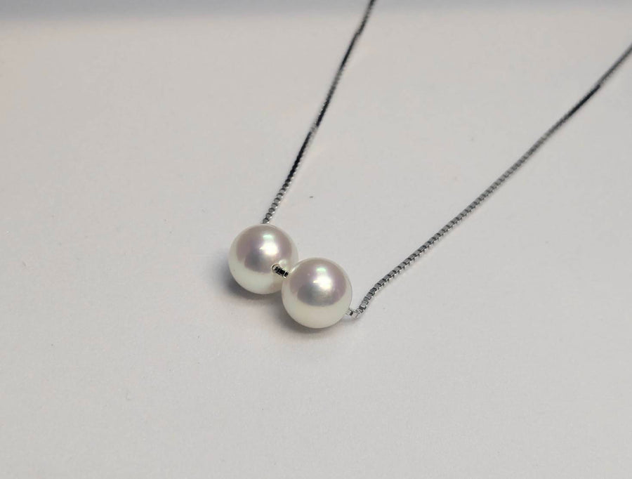 プチ2 宇和島産あこや真珠 2粒スルーネックレス – Yamashita-Pearl