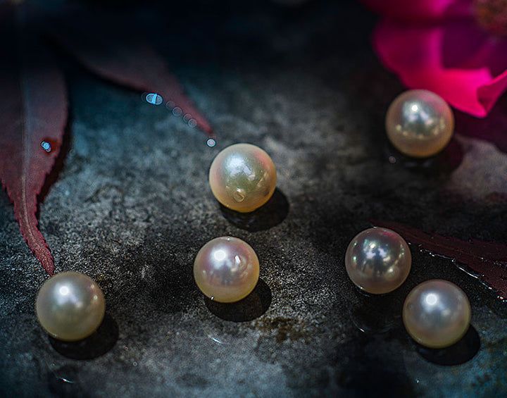 宇和島真珠 あこや真珠 ぶどう型 ピアス 7粒 大珠真珠-