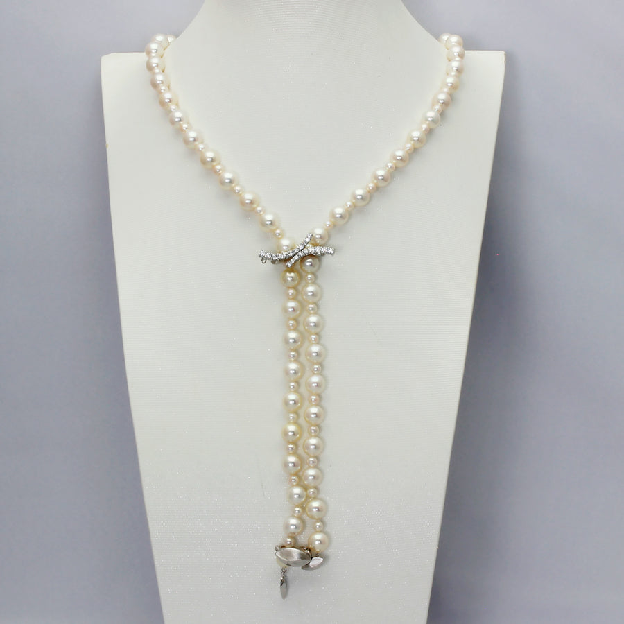 Pearl long necklace 054