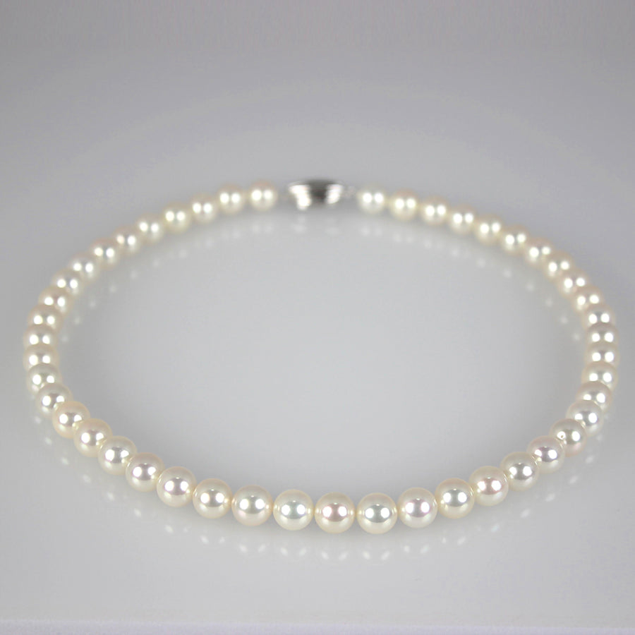 Pearl necklace 8.5mm blue pink