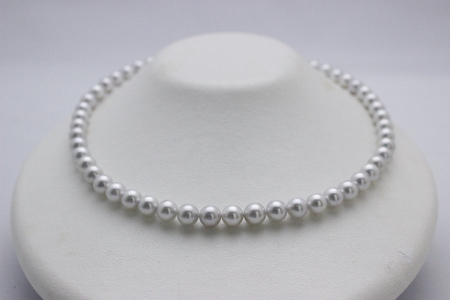 No.18 Formal-117T Pearl Necklace 7.5mm Natural Gray