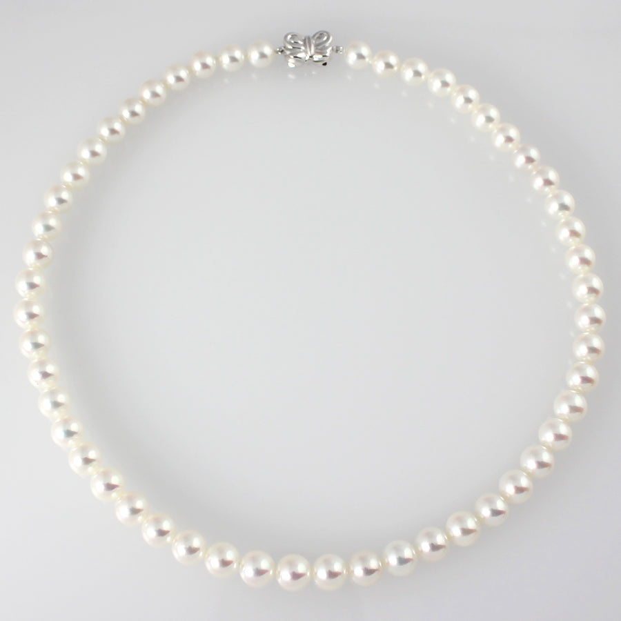 No.19 Formal-151 Pearl Necklace 7.5mm Blue Pink