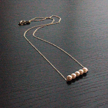 Petit 5 5 Akoya pearls from Uwajima through necklace