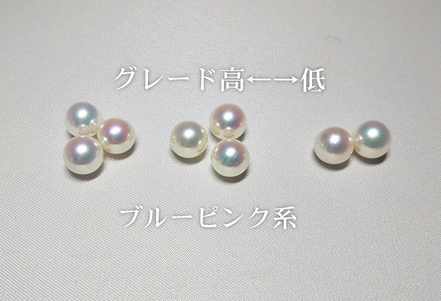 SILVER single pearl earrings size 7.0~8.5mm