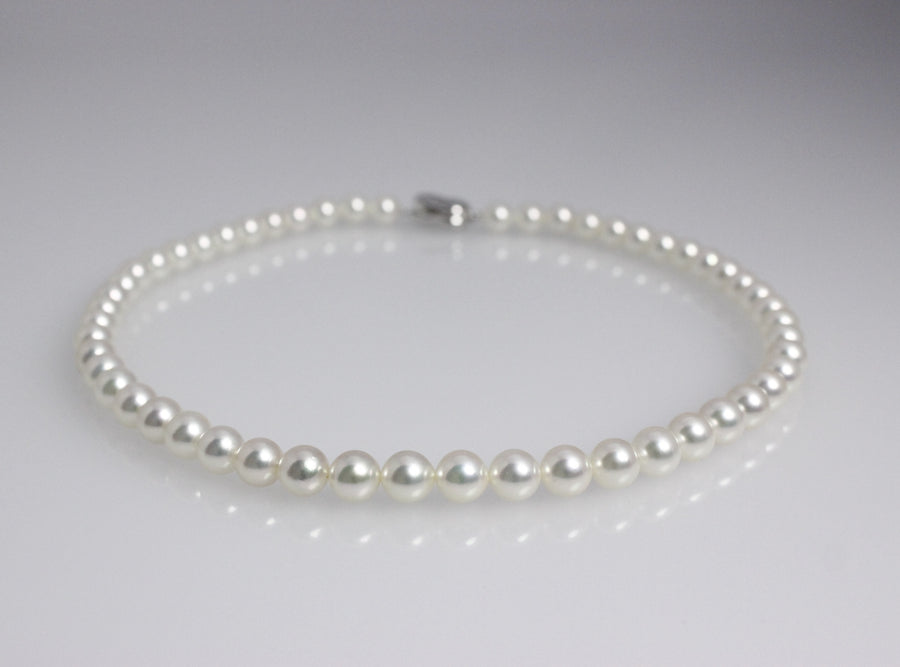 No.20 Formal-208 Pearl Necklace 7.5mm Blue Pink