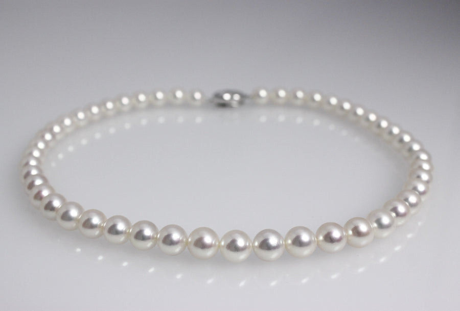 No.15 Formal-051 Pearl Necklace 8.5mm Blue Pink