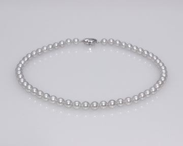 No.18 Formal-117T Pearl Necklace 7.5mm Natural Gray