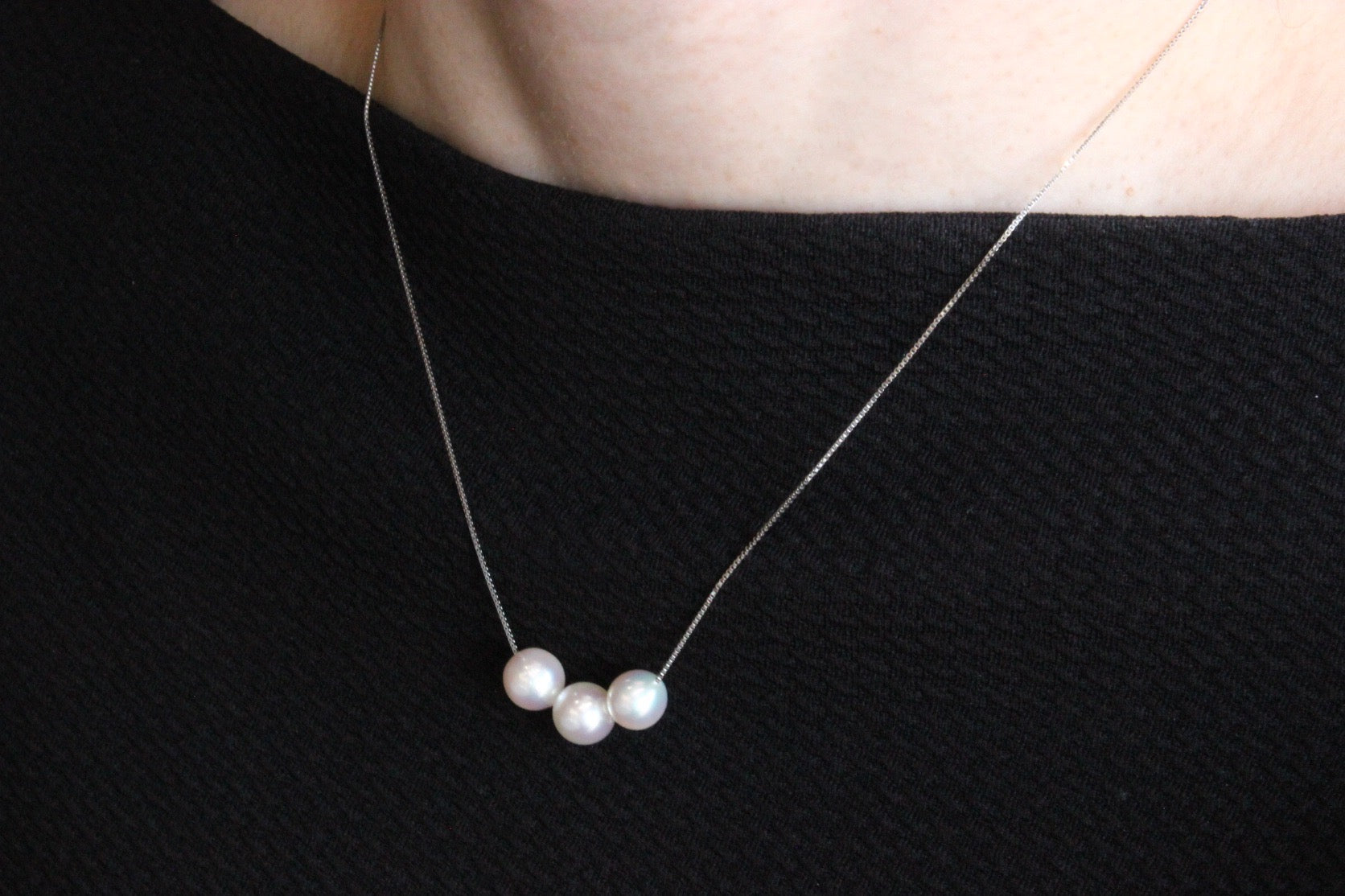 プチ3 宇和島産あこや真珠 3粒スルーネックレス – Yamashita-Pearl