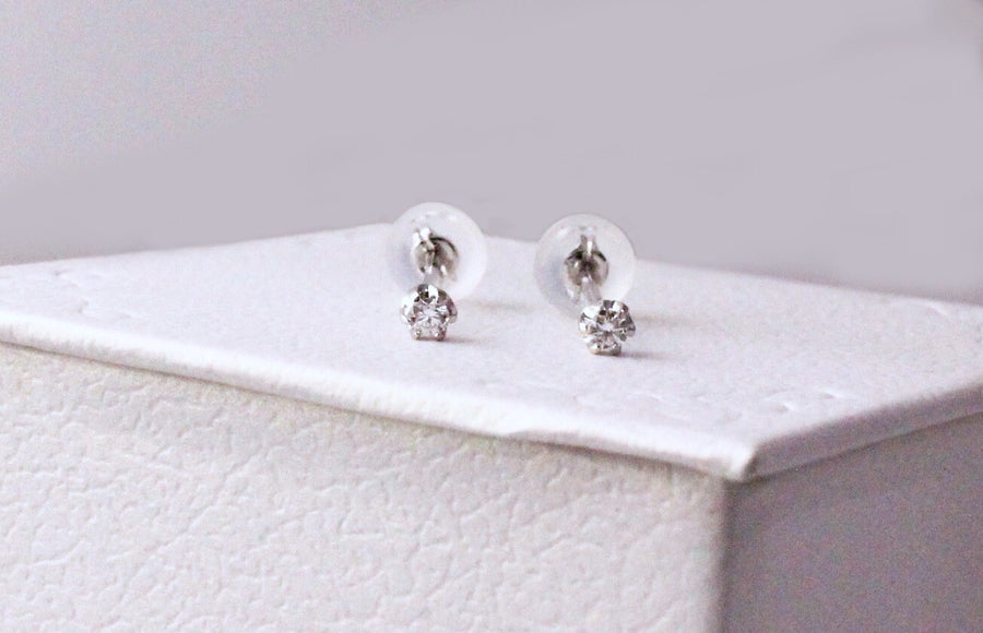 Platinum diamond earrings