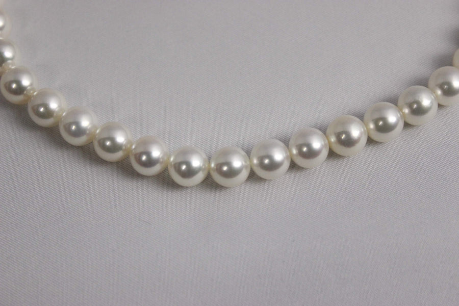 No.19 Formal-172 Pearl Necklace 8.0mm Blue Pink